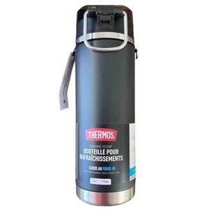 Thermos Icon Black Stainless Steel Vacuum Insulated Hydration Bottle 24 oz NEW